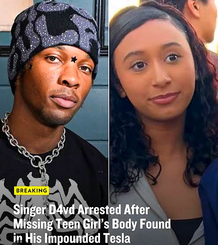 Law enforcement at arrest scene; Celeste Rivas Hernandez missing person poster from Lake Elsinore